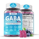 GABA Gummies 500 mg - Sugar-Free Calm Gummies met L Theanine, 5-HTP, Vitaminen D3, B12, Ashwagandha, Melatonine-Free voor Brain Calm, Mood, Zzz Better, GABA Supplement voor volwassene, Blueberry Flavor, Vegan