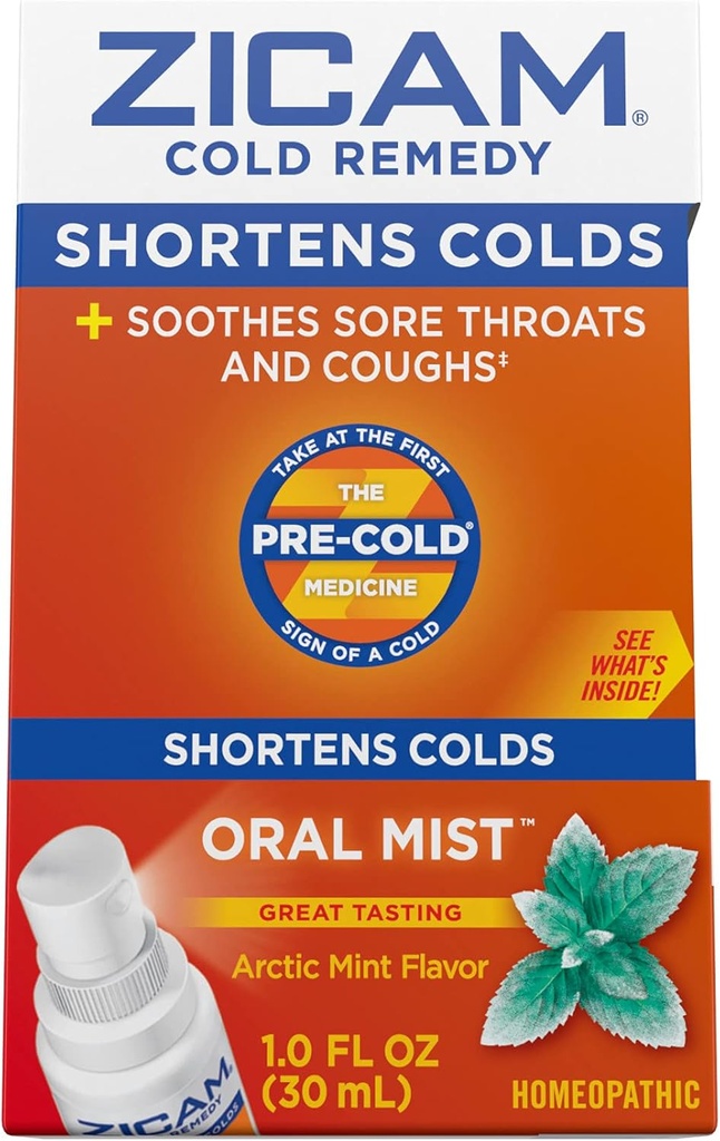 Zicam Cold Remedy Zink Arctic Mint Oral Mist, 1 Ounce
