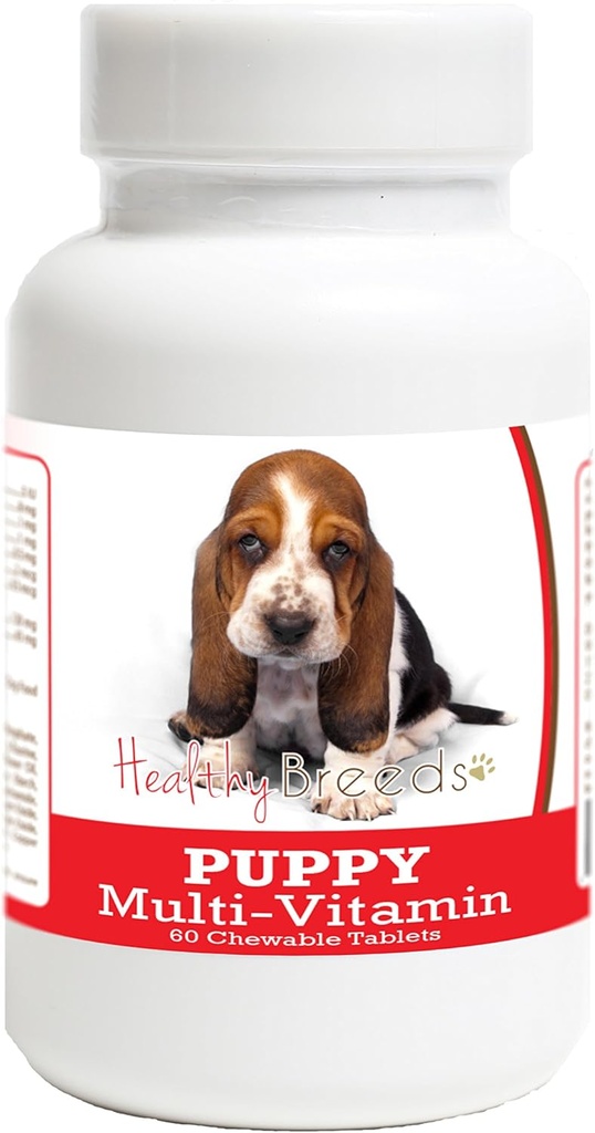 Gezonde Ras Basset Hound Puppy Honden Multivitamine Tablet 60 Tel.