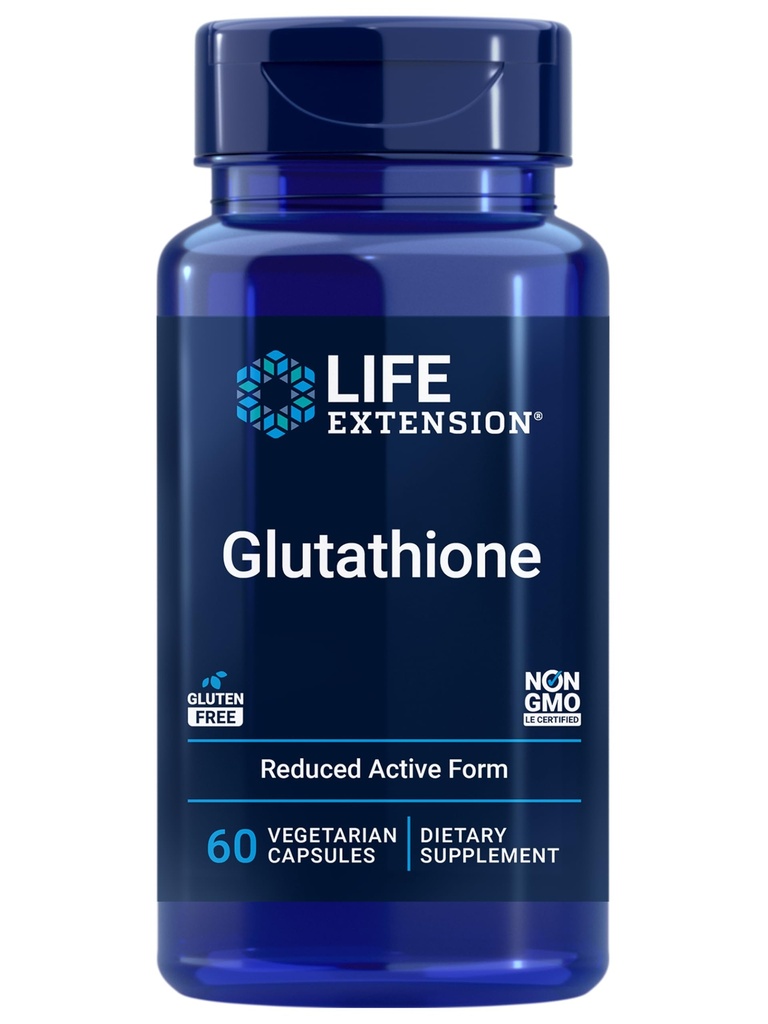 Extension de la durée de vie Glutathion 500 mg – Glutathion Capsules, supplément antioxydant, stress oxydatif, forme réduite active – sans gluten, non OGM, végétarien – 60 capsules
