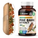 BIO KRAUTER Pine Bark Extract Capsules 400 mg - 100 Telling - Antioxidant Supplement - 95% Proanthocyanidines - Pine Bark Supplement - Vegan, Geen Fillers
