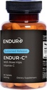 Endur ENDUR-C Vitamine C met Rose HIPS, Ondersteunt Collageen Productie, Antioxidant Bescherming & Gentle Digestie, Glutenvrij, 500mg (90 tabletten)