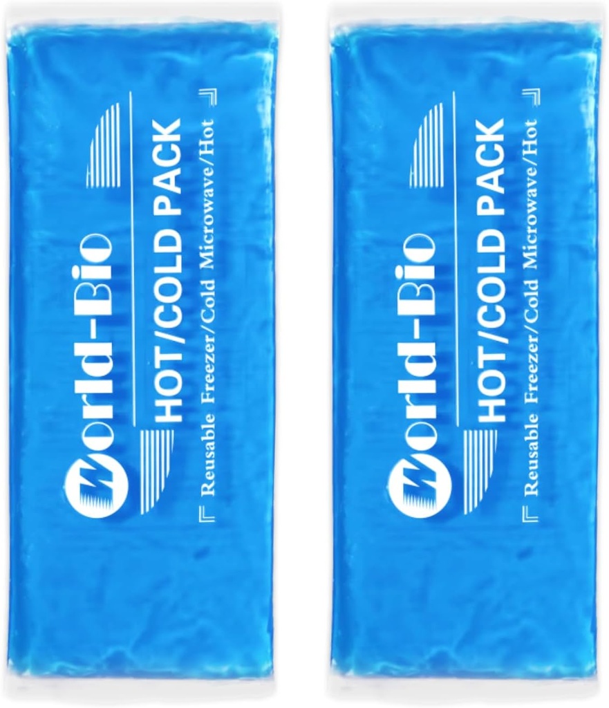 Gel Soft Paquets de glace souples pour blessures réutilisables, 2Pack-12" X 4.7", Congélateur Cold Pack, gel de refroidissement à compression chaude pour le cou, la cheville, le genou, la jambe, l'épaule, le mollet, le poignet, les pieds
