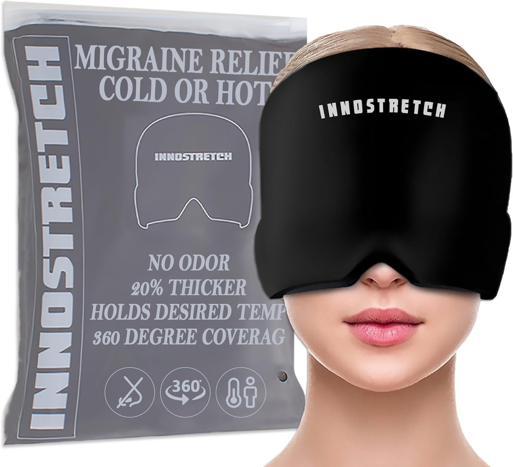 Hoofdpijn en Migraine Relief Cap Ice Hats voor Migraines te verminderen Intensiteit van Migraines Migraine Head Wrap en Migraine Relief Mask Hoofdpijn Wrap gebruikt voor Head Cooling Wrap Migraine Mask