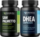 HAVASU NUTRITION DHEA 50mg Supplement (60 porties) & Saw Palmetto Capsules (100 porties)