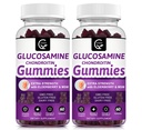 Glucosamine Chondroïtine Gummies met MSM & Vlierbes Extra sterkte - Flexibiliteitsondersteuning, Antioxidant Immune Ondersteuning Supplement voor volwassenen, mannen & vrouwen - 60 Chondroïtine Gummies (2 Pack)