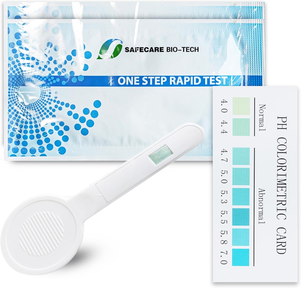 Eén stap Vaginale pH Bacterial Vaginosis Test Kit, 5 Testkits, BV, Gistinfectie, Vrouwelijke Vaginale Gezondheid, pH-balans voor vrouwen, individueel Foil Wrapped