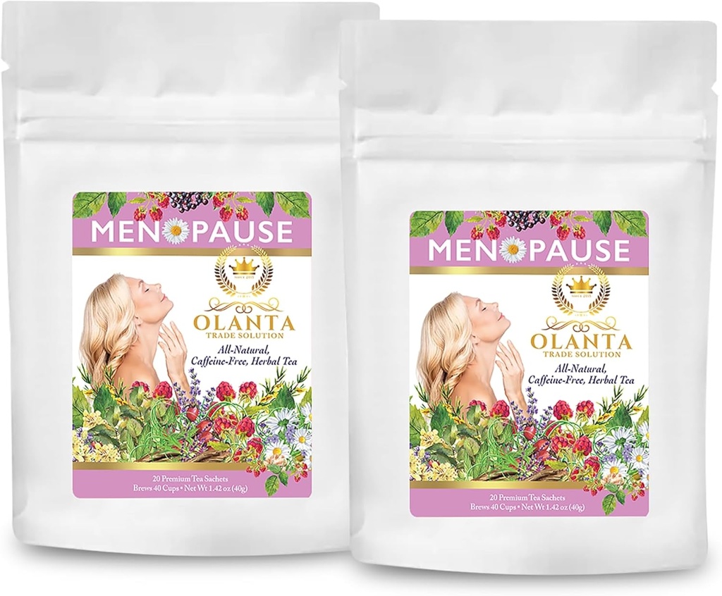 Menopauze Thee - Post Menopauze Vitaminen, Menopauze Supplementen voor vrouwen warme Flitsen, Kruidenthee voor Menopauze, Immune Assist, Menopauze Comfort - 40 Premium Thee Sachets