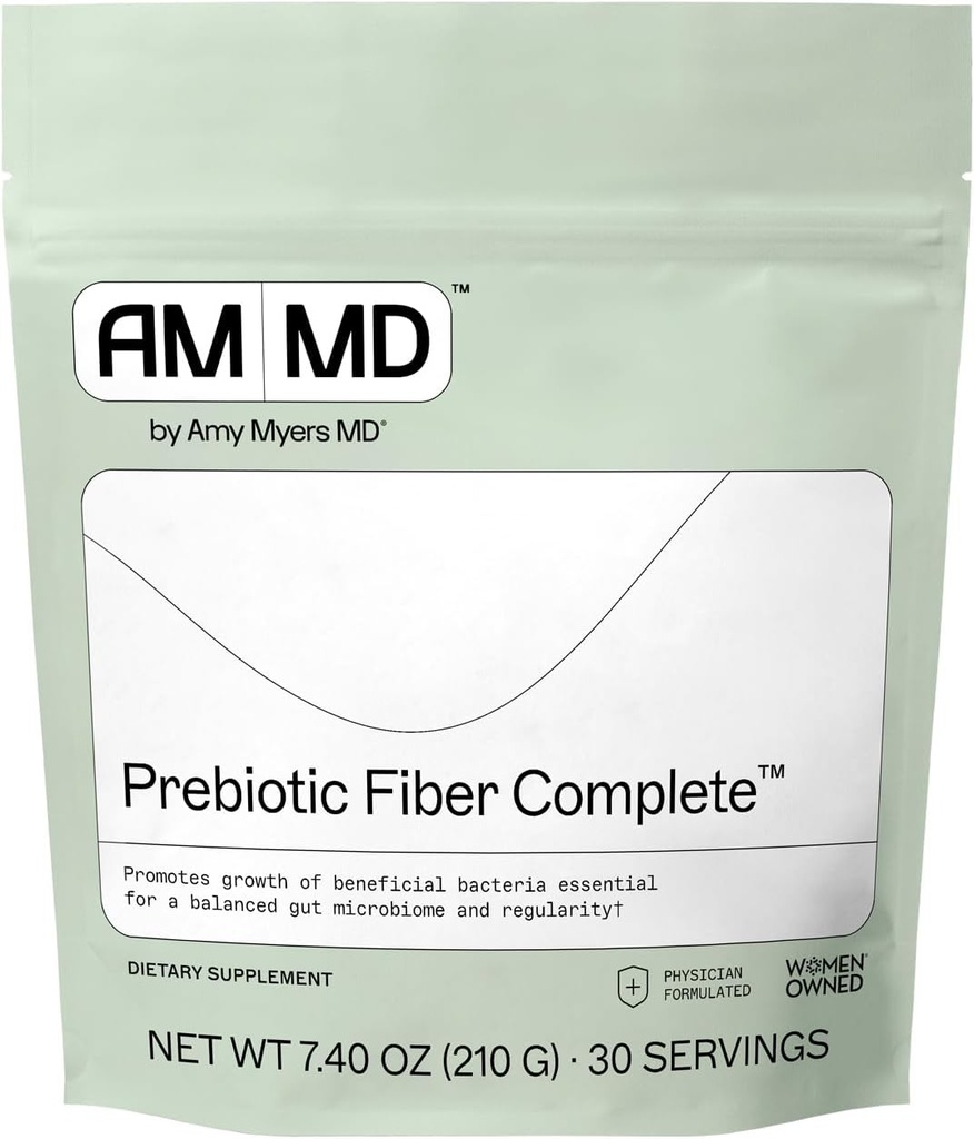 Amy Myers MD Prebiotic Fiber Powder - Gut Support - Biologische Acacia Fiber - Keto Friendly - Glutenvrij, Egg Free, Non-Dairy, Non-GMO - 30 Servers