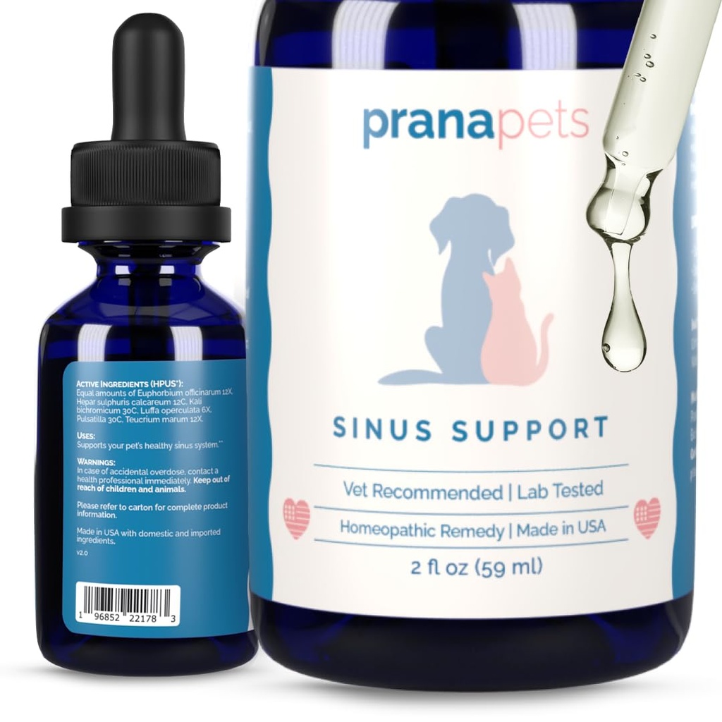 PranaPets Sinus Support Liquid Supplement voor Huisdieren 