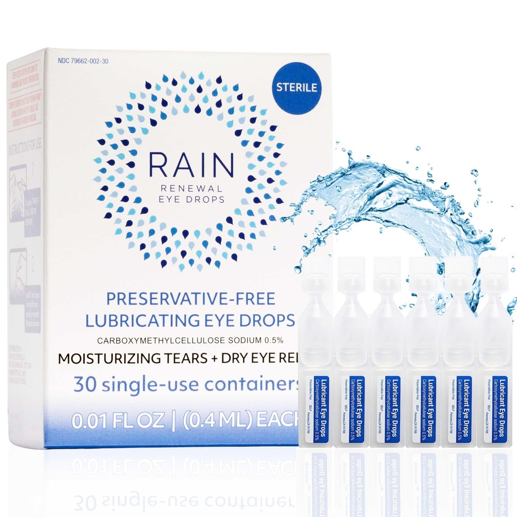 gouttes d'oeil libres de protection de la pluie pour les yeux secs sévères – Plus de gouttes d'œil naturelles pour le soulagement des yeux secs – Formule propriétaire soulage les yeux secs et démangeants – Reprenez votre confort oculaire