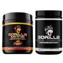 Gorilla Mind Pre Workout (Orange Rush) + Creatine (100 Serv.) - Uitgebreide Stack voor verbeterde sterkte, vermogen output en spiergrootte