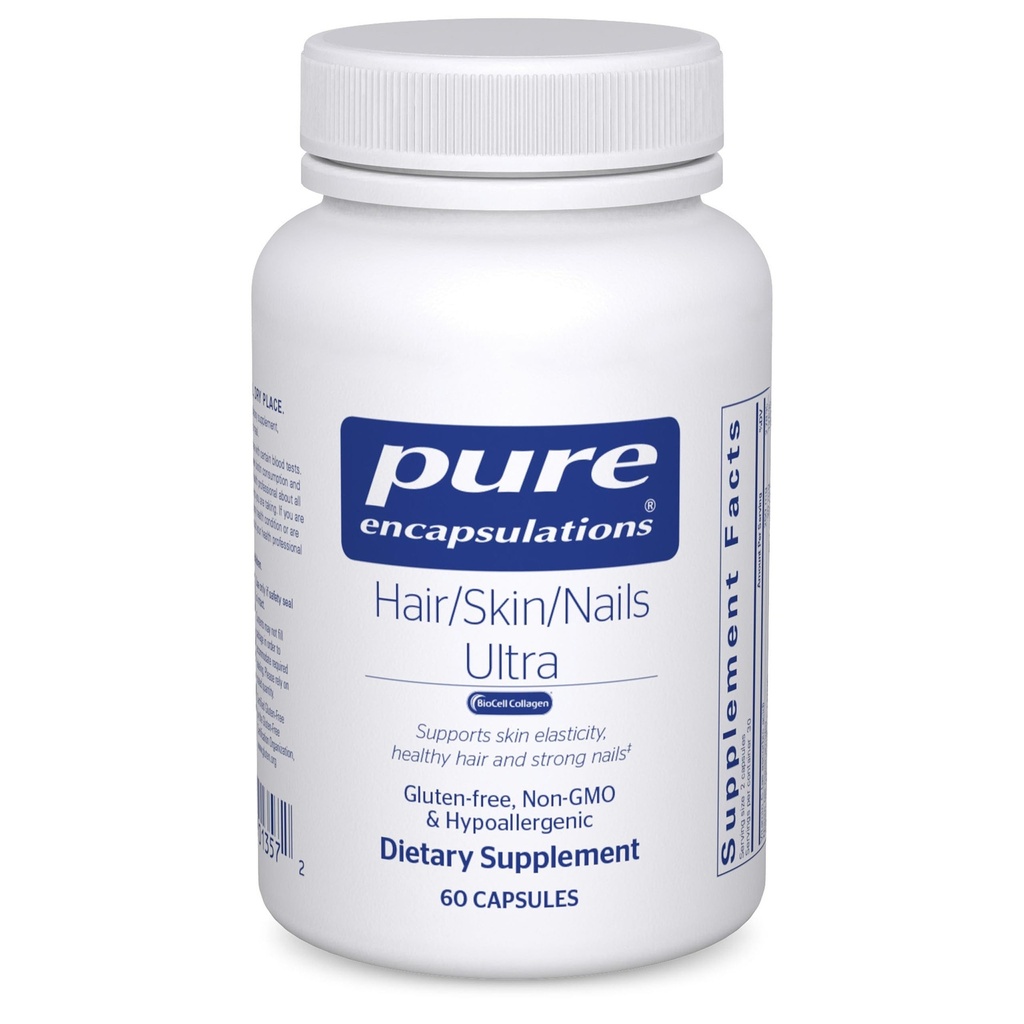Pure Encapsulations Hair/Skin/Nails Ultra Advanced Beauty Supplement - Biotin & Collageen Supplement voor gezond haar, sterke nagels en jeugdige huidondersteuning* - 60 capsules
