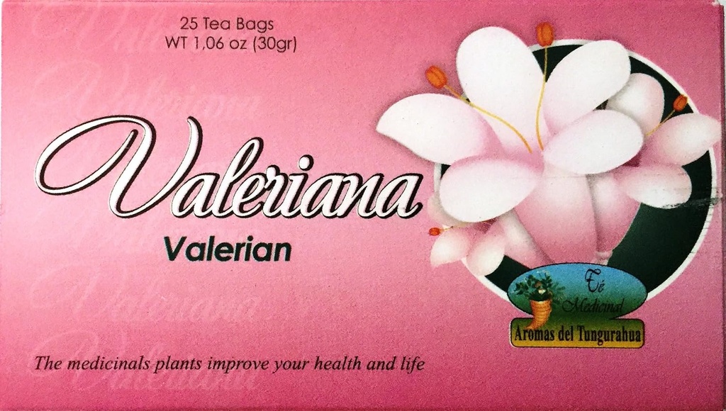 Valeriana Té. 25 Sacs à thé. Thé Valérien. 2-PACK (50 Sacs à thé Total) (50 Bolsas)