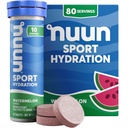 Nuun Sport Electrolyt tabletten met Magnesium, Calcium, Kalium, Chloride en Natrium, Glutenvrij & Vegan, Watermeloen, 8 Pack (80 Servings Total)
