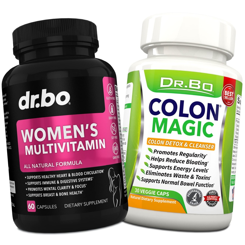 Womens Multivitamine Supplement - Colon Reinigen Detox Formule voor Intestinale Vertering Reiniging - Vrouwen Energie Vitamine Supplementen Magnesium Plus Zink - Dagelijkse Constipatie Relief Supplement Gut, Belly
