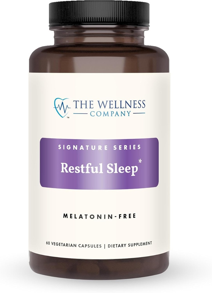 The Wellness Company Restful Sleep - Melatonine-Free, Deep Sleep, REM Support, Non-Habit Forming - Kava, Rafuma Leaf, Ashwagandha & Valeriaan Root 