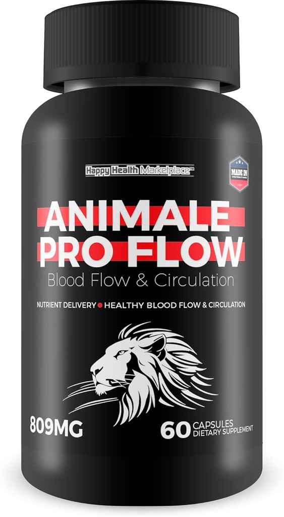 Animale Pro Flow - Onze beste Blood Flow Supplement - Pro Animale Man Health Supplement voor Blood Flow Care - gezonde Blood Flow Bloedcirculatie Supplementen voor mannen - Pro Animale Pillen voor mannen