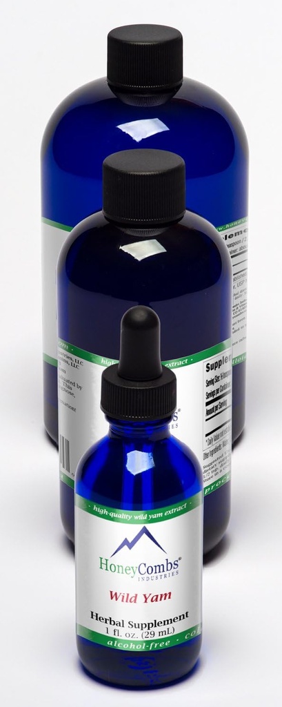 HoneyCombs Wild Yam Ondersteunt Vrouwelijke Reproductieve Gezondheid, PMS Relief en Meer Alcoholvrije Liquid Extract 16 Oz