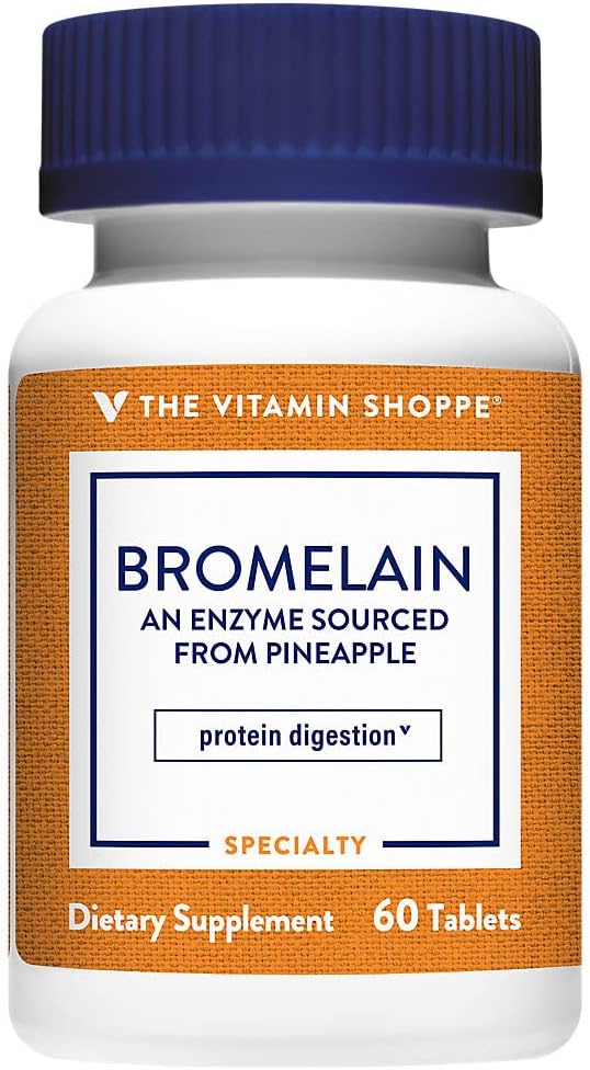 De vitamine Shoppe Bromelain 500MG & 2.000 GDU, ondersteunt eiwitdigestie & absorptie, enzyme afkomstig van ananassen (60 capsules)