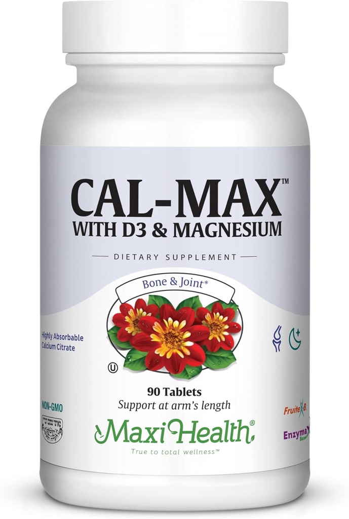 Calcium 1000 mg met vitamine D3 (400 IE) en Magnesium (750 mg) - Dieetsupplement voor bot, tanden, gezamenlijke ondersteuning - voor mannen en vrouwen - 90 tabletten