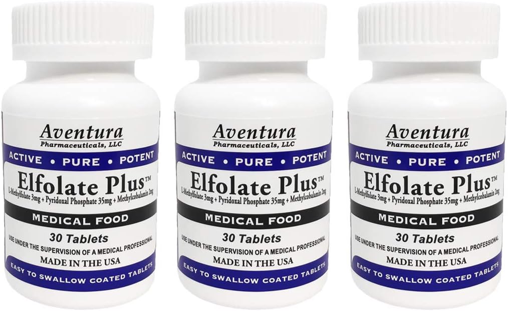 Plus® 3mg 3 Pack L-methylfolaat Methylfolaat Methylfolaat Medisch voedingssupplement Professionele sterkte Actieve Pure Potent 30 tabletten