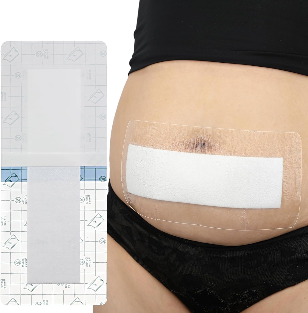 14 Pcs Imperméable C Section douche Wound Protecteur 4"x12" Tummy Tuck Scar Incision Bandage Abdominal Hysterectomy Recovery Doit avoir post chirurgie Dressing Cover