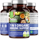 N1N Premium 7 in 1 Immune Support Supplement [100% USDA Organic] Dagelijkse Immune Boost met Vitamine C, Vlierbes, Moringa Leaf, Oregano en Knoflook voor Immuniteit en Ontvlammingsreactie, 90 tabletten
