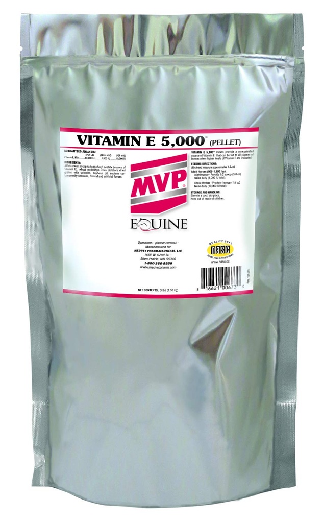 Vitamine E 5.000 (3lb) Gepelde vitamine E voor paarden...