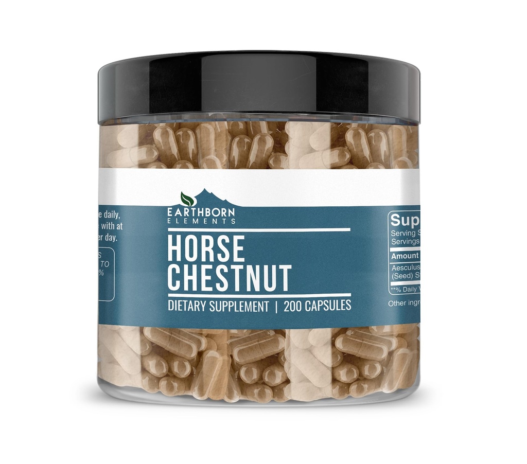 Earthborn Elements Horse Chestnut 200 Capsules, Pure & Onverdund, Geen Additieven
