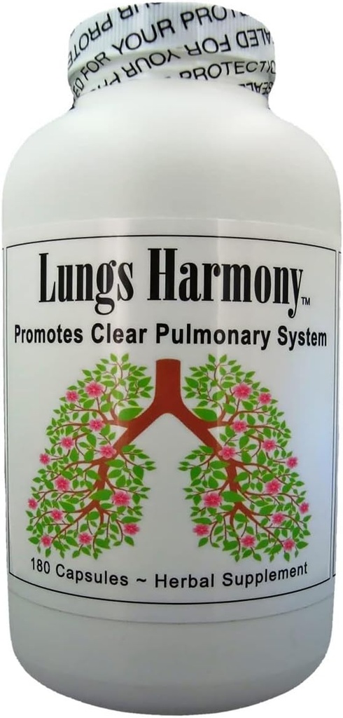 Harmonie pulmonaire - Serious Support for Clear Breathing. Lung Dognestant et Detox à Clear Lung Airways. pour fumeurs et non-fumeurs. 180 comprimés de résistance maximale.