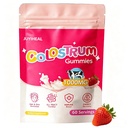 Core Bovine Colostrum Gummies, 1g Per Serving Grass Fed Colostrum Chews Colostrum Supplement for Gut Health, Hair Growth, Beauty, and Immune Support, Strawberry Flavor 60 Servings