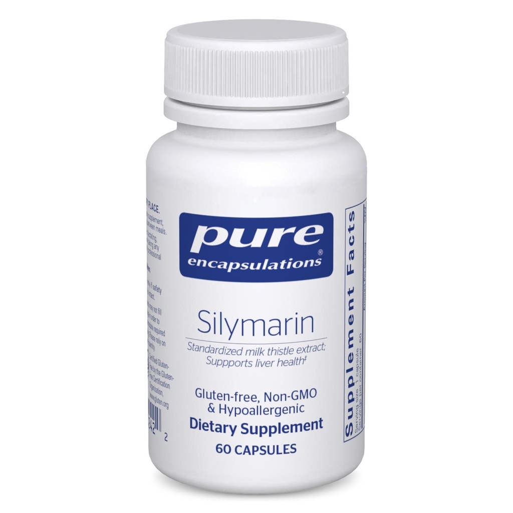 Pure Encapsulations Silymarin - 250 mg Milk Thistle Per Capsule - Liver Health Support - Antioxidanten Supplement - Non-GMO & Vegan - 60 Capsules