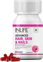 Biotin Advanced Hair Skin & Nails Supplement met Multivitamine Mineralen Aminozuren voor haarverzorging - 60 Vegetarische Capsules