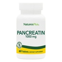 Natures Plus Pancrean - 1000 mg, 60 tabletten - Natuurlijk digestief enzymsupplement voor gastro-intestinale ondersteuning - Bevat amylase, Protease en Lipase - Glutenvrij - 60 porties
