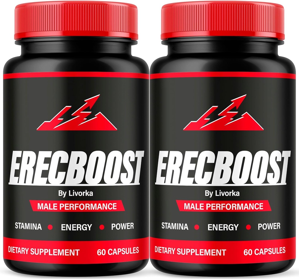 (2 Pack) Erecboost Capsules for Men, Erecboost Original, Erecboost for Men, Erecbooster, Erecboost En Capsulas, Erecboost Pillen, Erecboost Pastillas, Erecboost Natural Advanced Formula, 120 Capsules