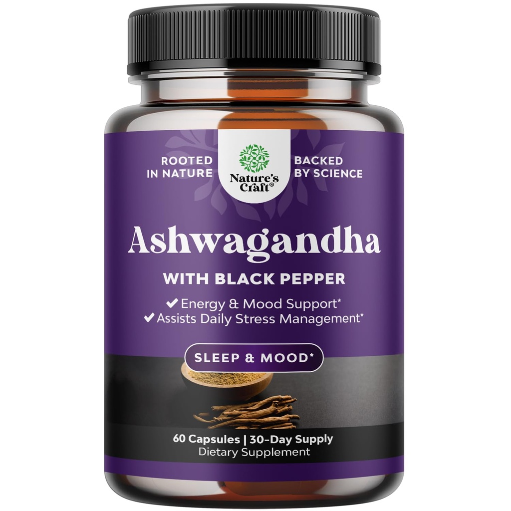 Best Ashwagandha Root Powder Capsules 1300 mg 