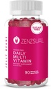 ZENZSUAL Daily Multivitamin Jellybeans - Chewable, Sugar-Free, and Vegetarian-Friendly Dietary Supplement- Immune Support, Wellness Delight, Gelatin-Free (90 Natural Mix Berry-Flavored)