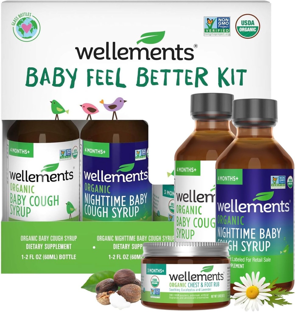 Welllements Organic Baby Feel Better Kit for 4 Months+ 