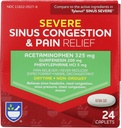 Rite Aid Jour Sinus sévère Congestion et soulagement de la douleur - Acétaminophène, 325 mg - 24 Caplets