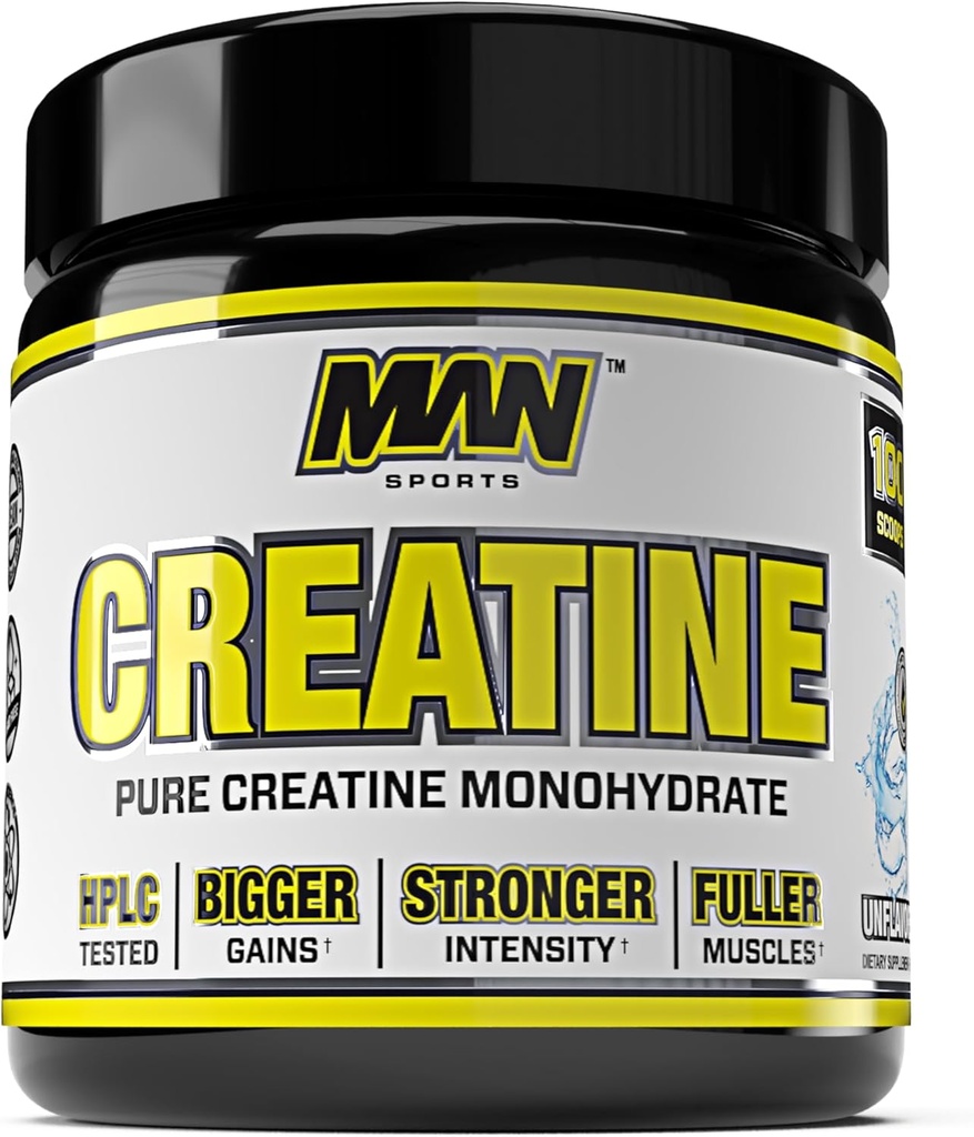 Man Sport 100% Pure Creatine Monohydraat Poeder, Neutraal, 500 Gram - 100 Servers
