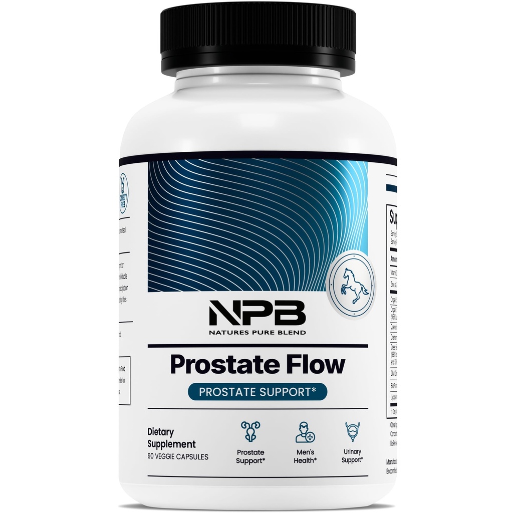 De natuur Pure Blend Prostaat stroom Prostaat Gezondheid Supplementen voor mannen met Saw Palmetto, Herbal Complex en essentiële voedingsstoffen Ondersteuning voor stroom, balans, haarkracht, en Wellness 90 Capsules