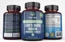 Lion Mane Paddestoel Supplement Capsules met Niacin 