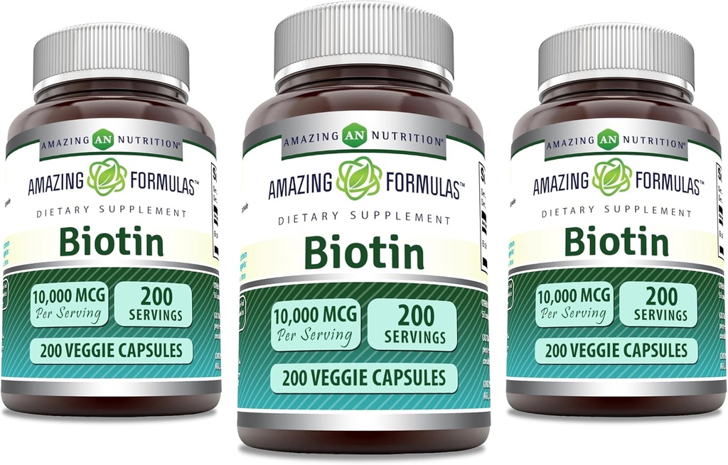 Verbazingwekkende Formules Biotin 10000 mcg Veggie Capsules 