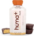 Huma Plus (Double Electrolytes) - Gel Chia Energy, beurre d'arachide au chocolat, 24 gels - Stomach Friendly, Gels d'énergie alimentaire réelle