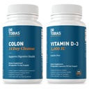 Dr. Tobias Colon 14 dagen Reiniging en vitamine D3 5000 IE Ondersteuning van algehele gezondheid, immuunsysteem en spijsverteringssysteem. Non-GMO Gut Cleanse en vitamine voor mannen en vrouwen.