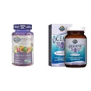 Tuin van het leven Organics Prenatale Gummies Multivitamine met vitamine D3, B6, B12 & Oceans Mam Prenatale visolie DHA, Omega 3 Visolie supplement - Aardbei, 350m
