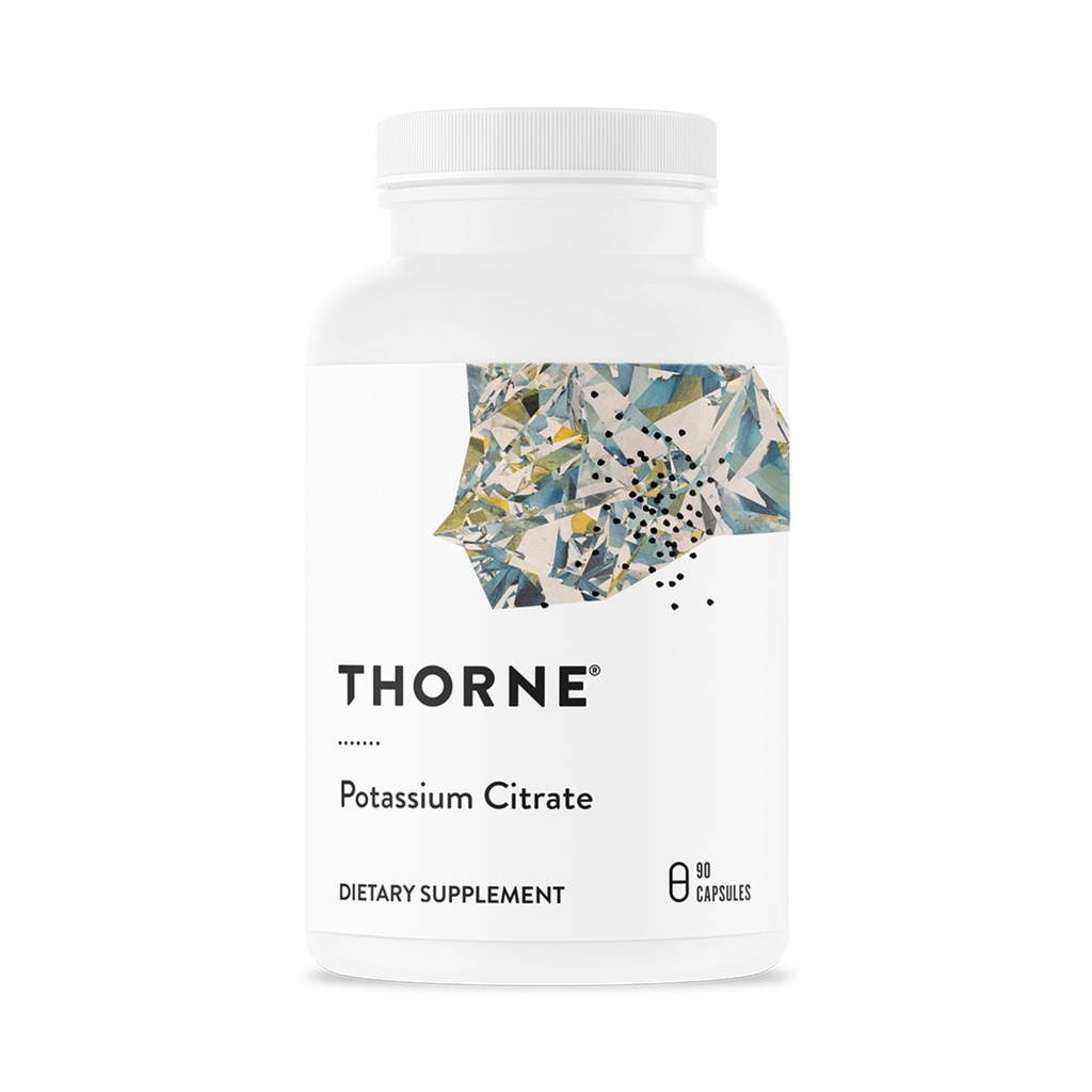 THORNE - Kaliumcitraat - Hoog-absorbeerbaar Kaliumsupplement voor nier-, hart- en skeletondersteuning* - 90 capsules
