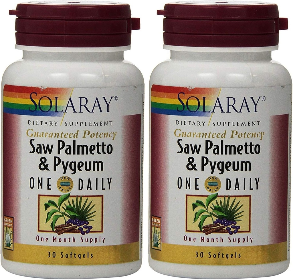 Zag Palmetto en Pygeum Een Dagelijkse 30 Softgel (pakket van 2) Solaray