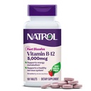 Natrol Vitamine B12 5.000 mcg, Fast Solution Vitamine B12 Supplement Ondersteunt een gezond zenuwstelsel en energiemetabolisme, 100 tabletten, tot een 100 dagen levering